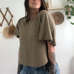 Madewell Olive Green Linen Cotton Shirt
